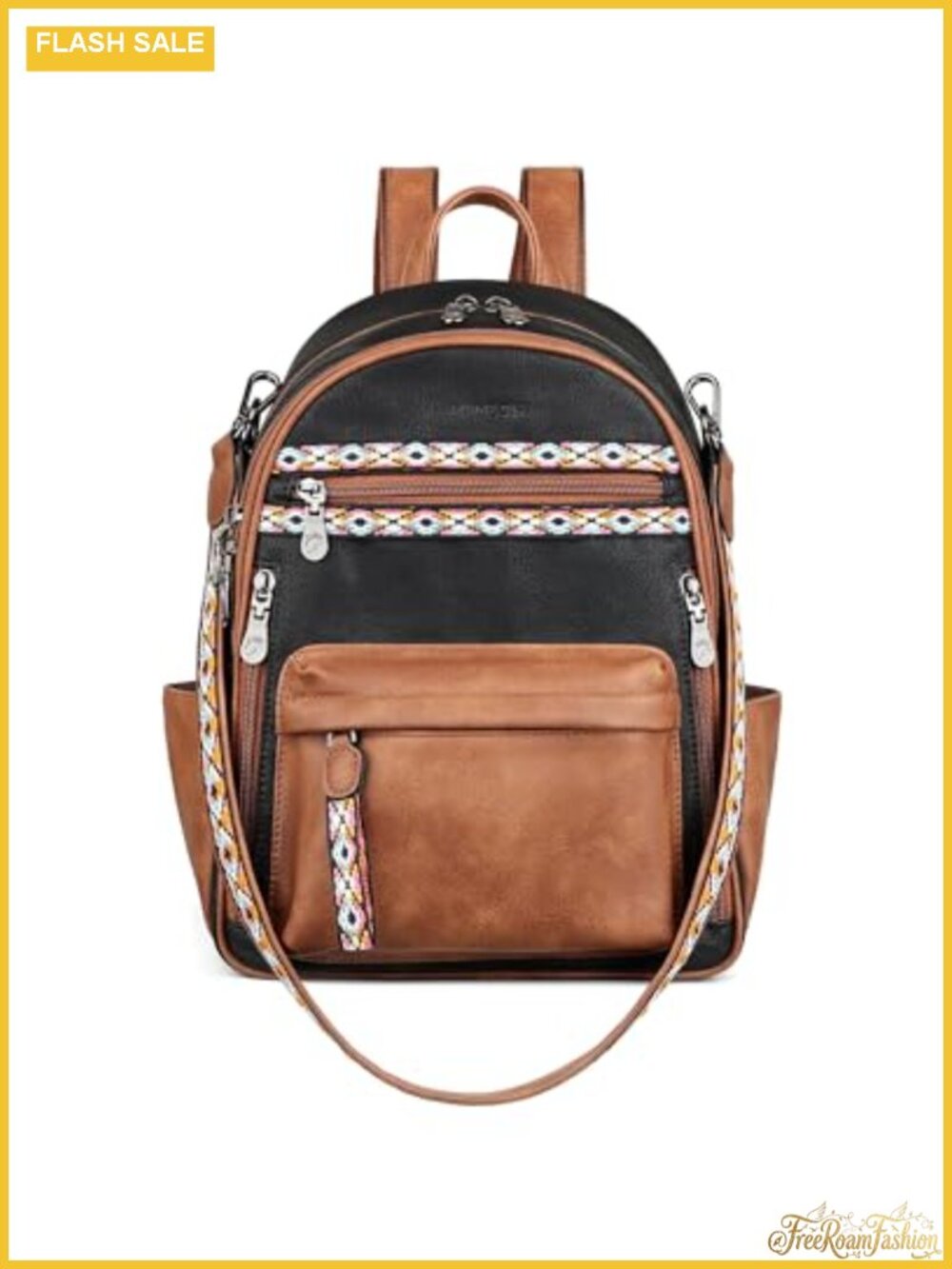 Small Backpack Purse for Women Multi-Pocket with IPad Pocket Faux Leather